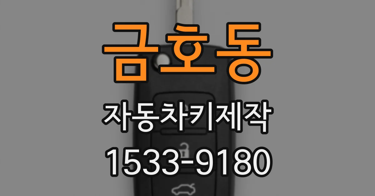 금호동 자동차키제작