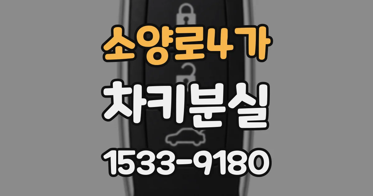 소양로4가 차키분실