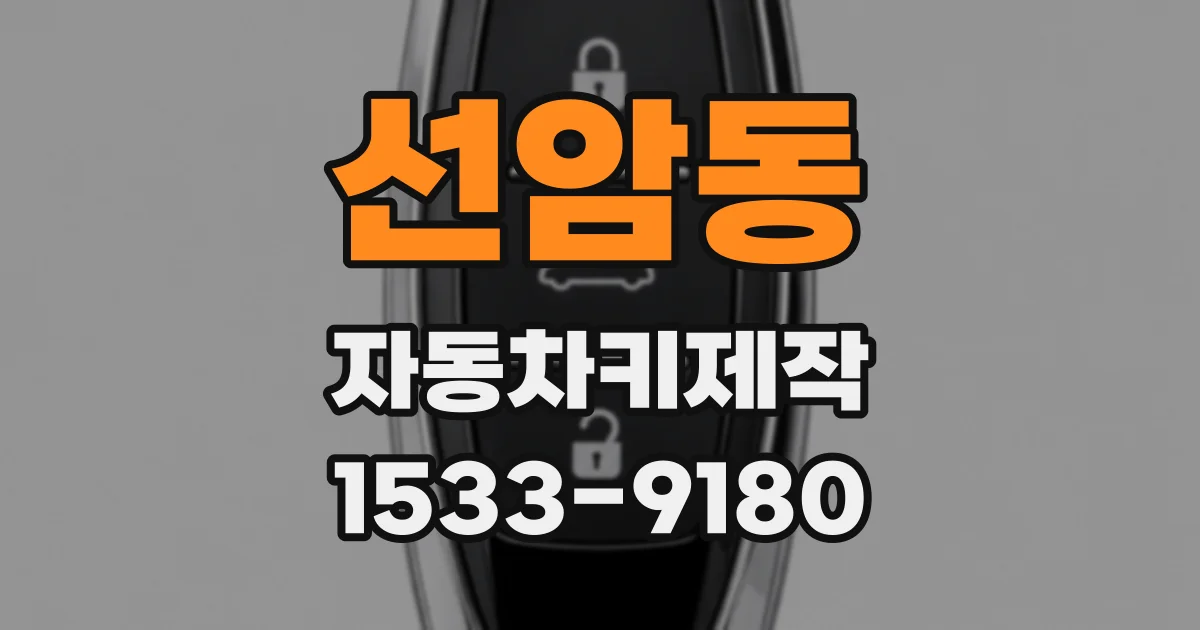 선암동 자동차키제작