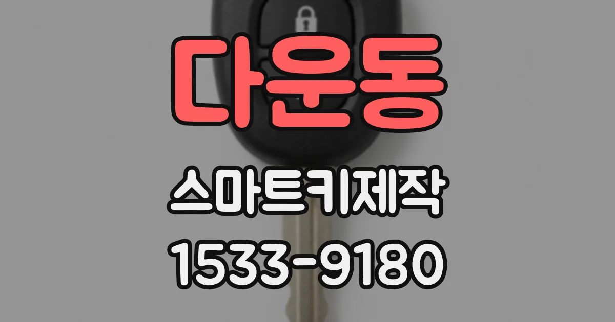 다운동 스마트키제작