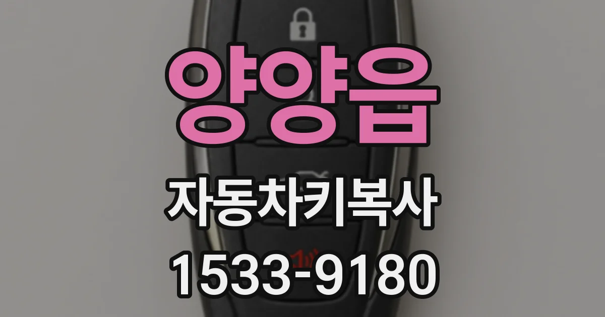 양양읍 자동차키복사