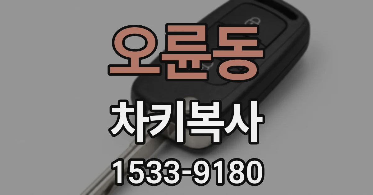 오륜동 차키복사