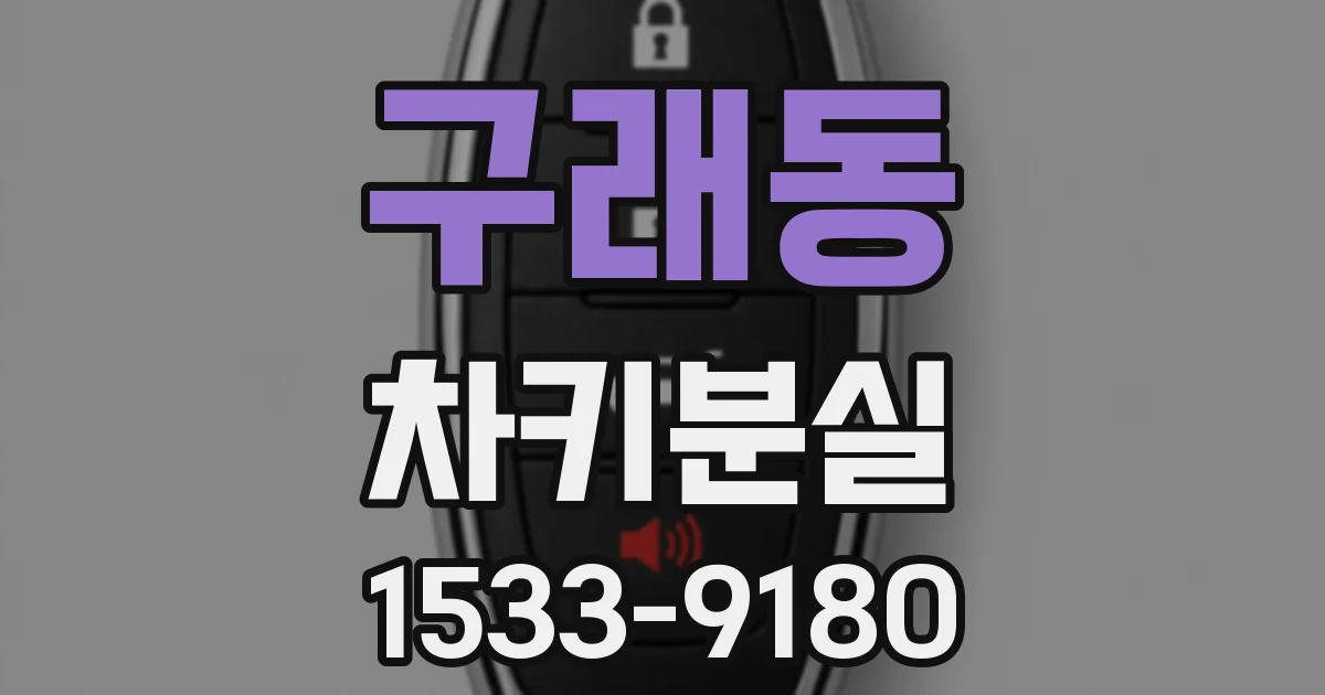 구래동 차키분실
