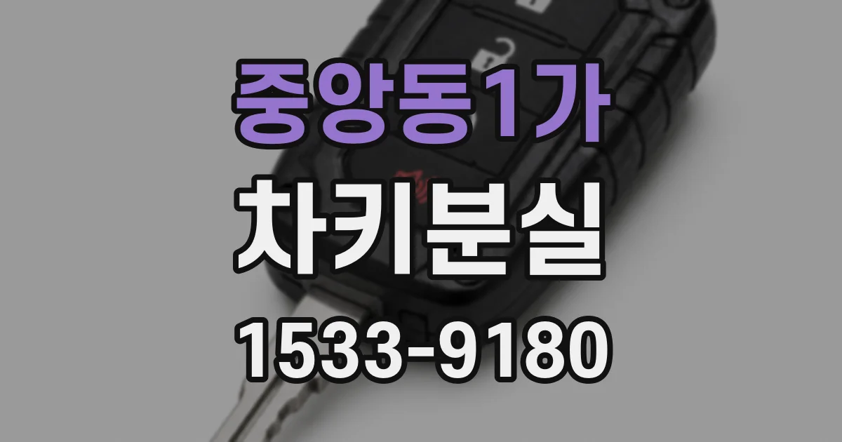 중앙동1가 차키분실