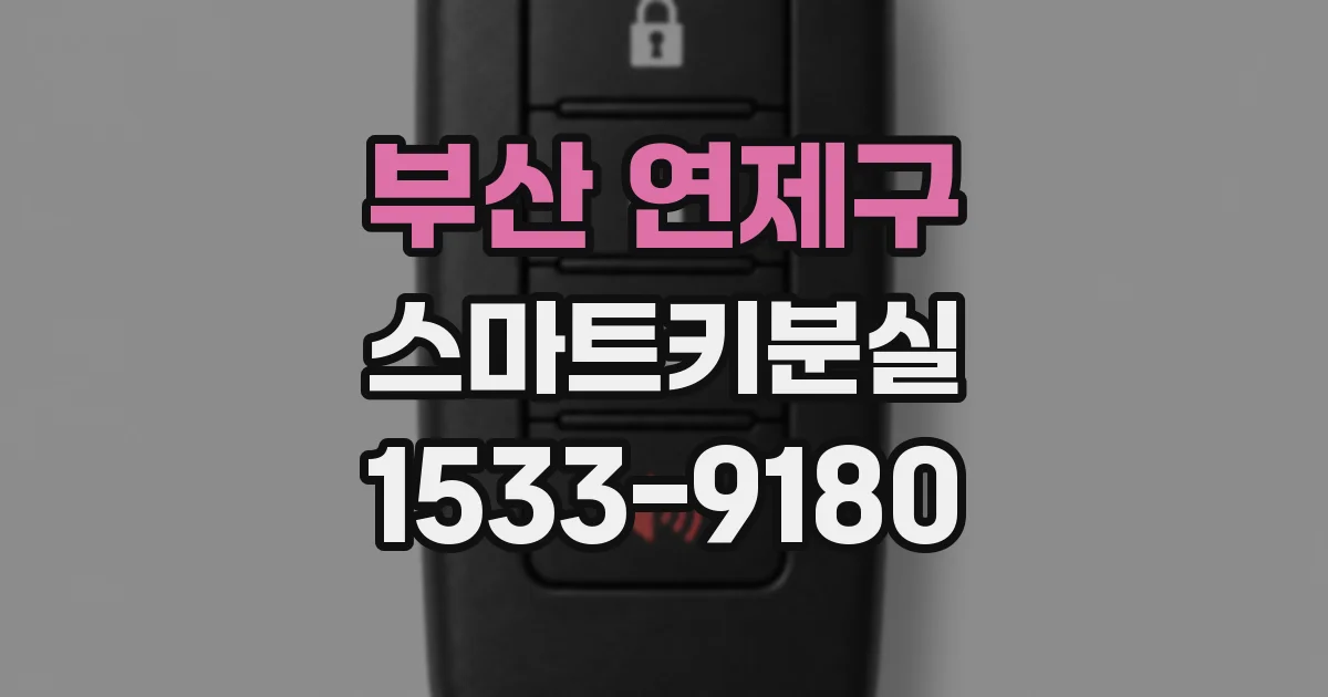 부산 연제구 스마트키분실
