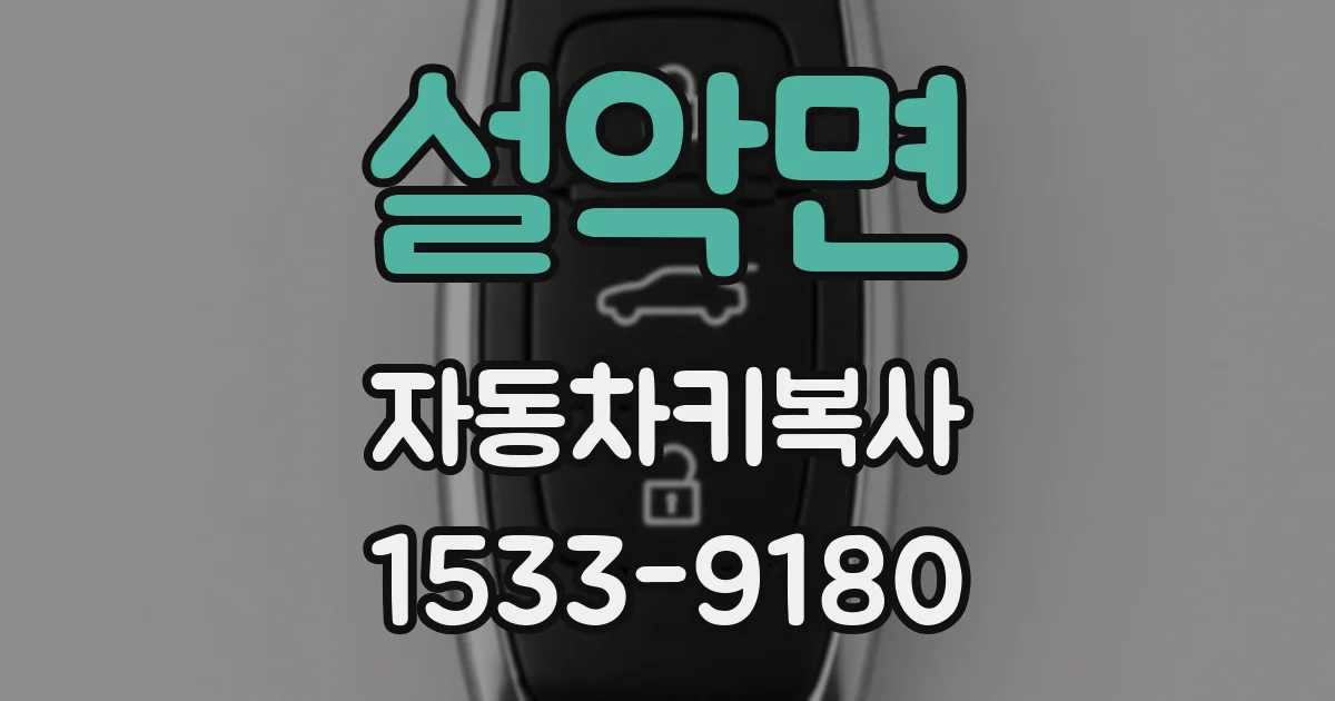 설악면 자동차키복사