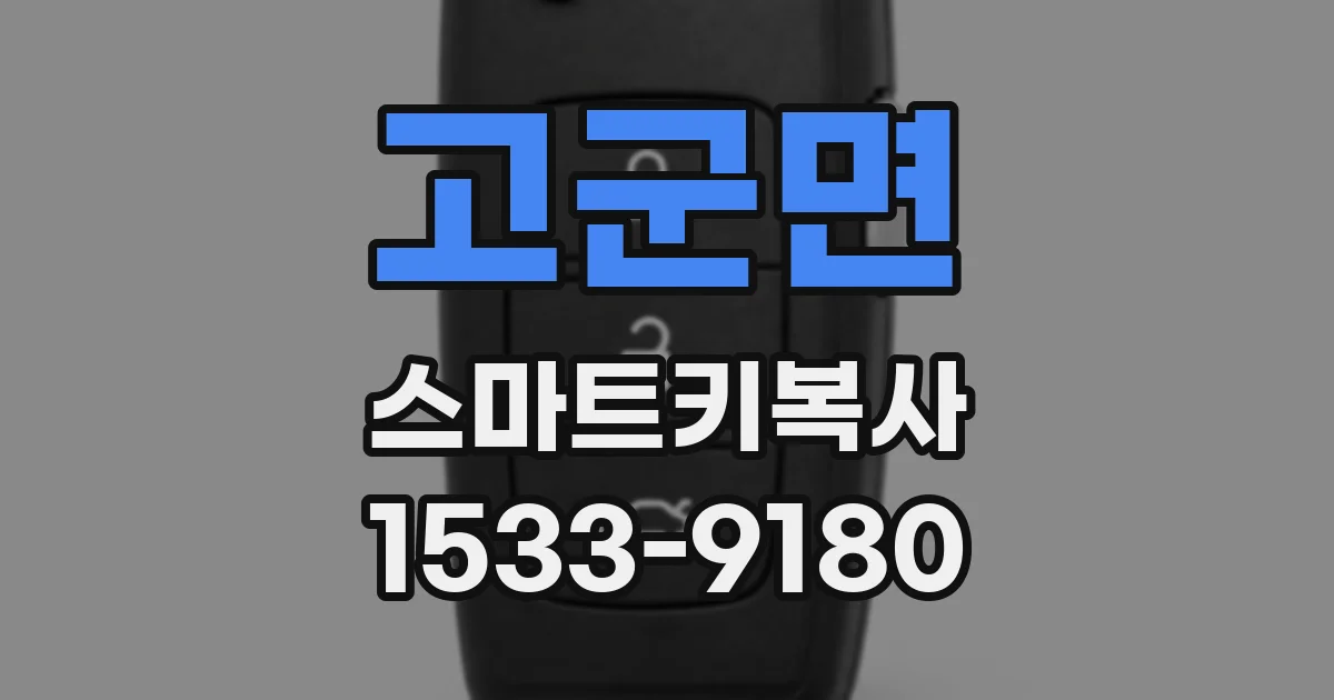 고군면 스마트키복사
