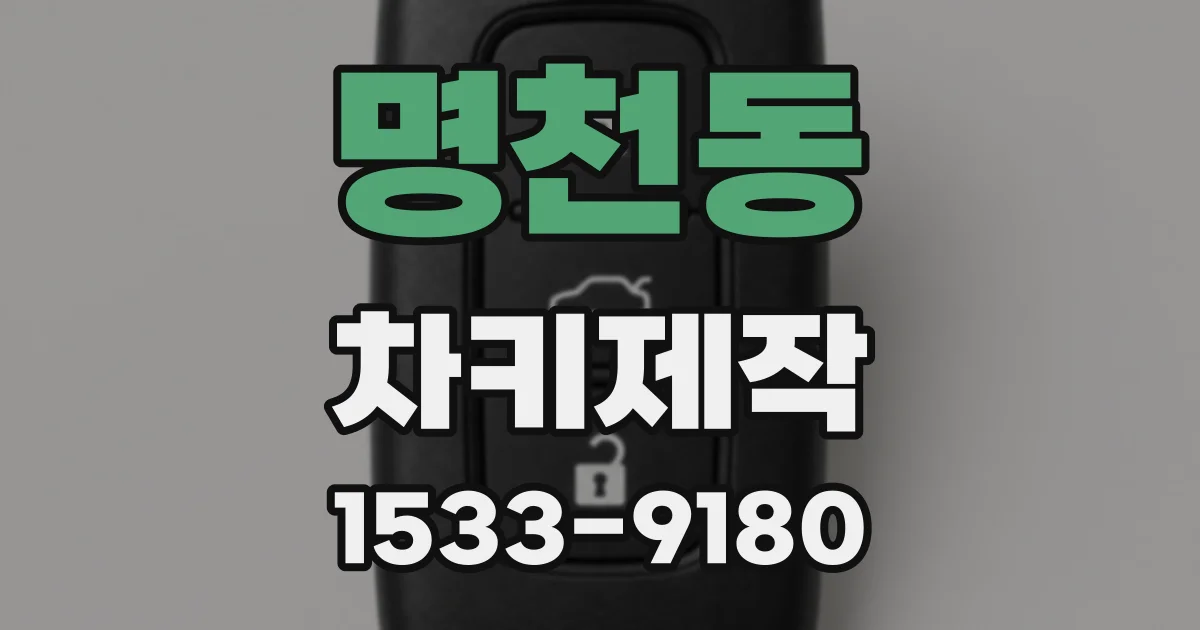 명천동 차키제작