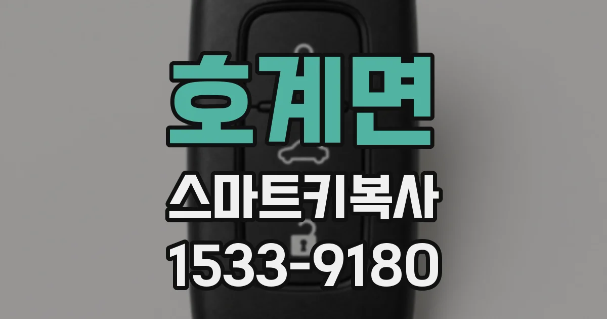 호계면 스마트키복사