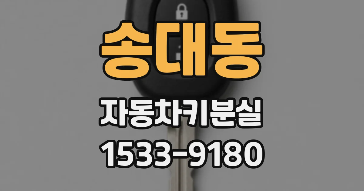 송대동 자동차키분실