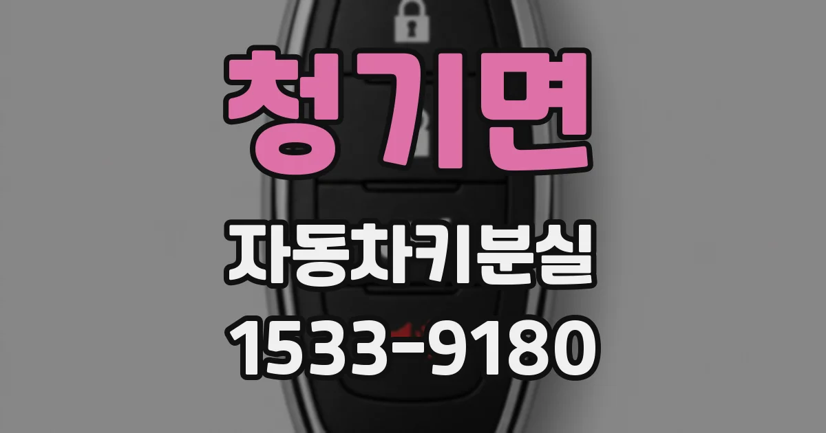 청기면 자동차키분실