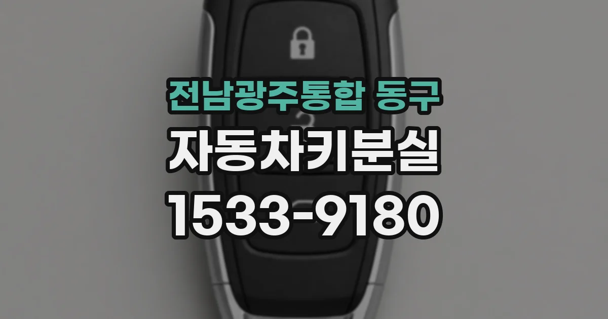 전남광주통합 동구 자동차키분실