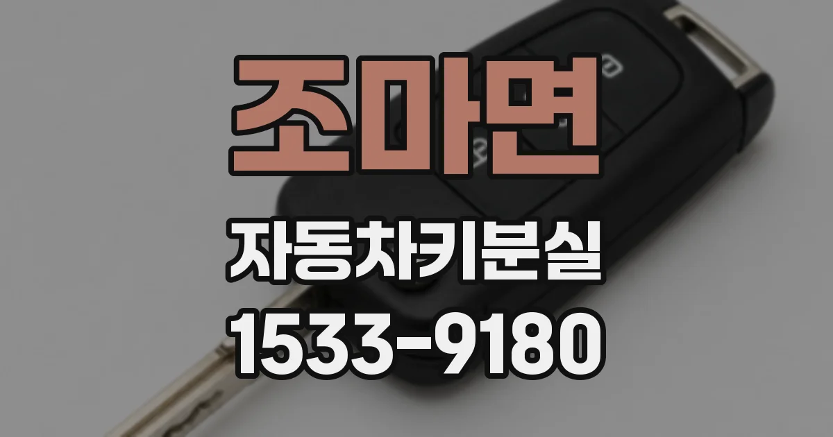 조마면 자동차키분실