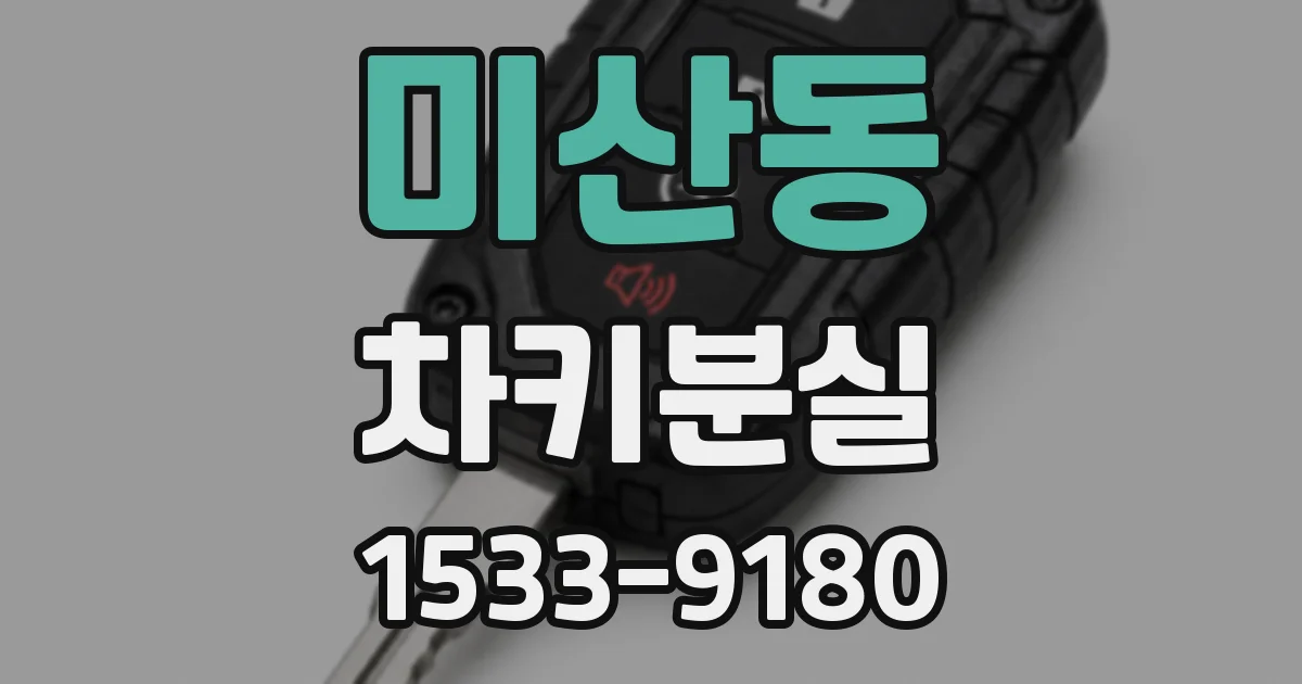 미산동 차키분실