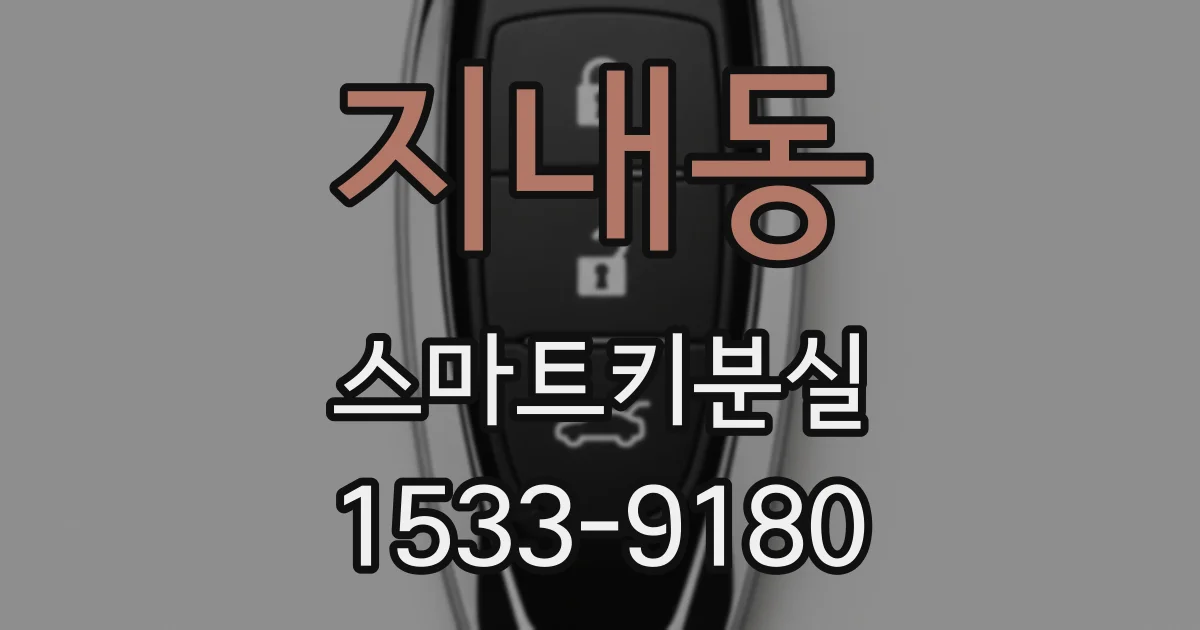 지내동 스마트키분실