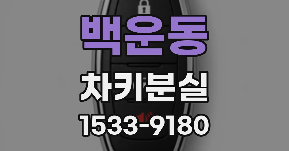 백운동 차키분실