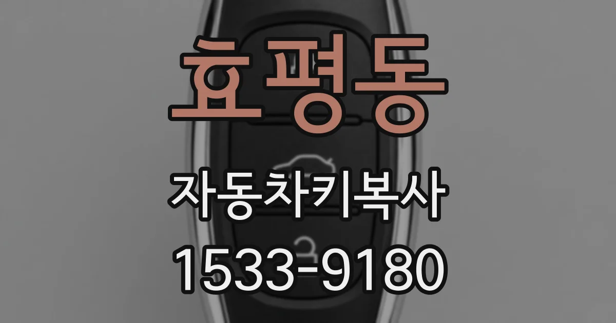 효평동 자동차키복사