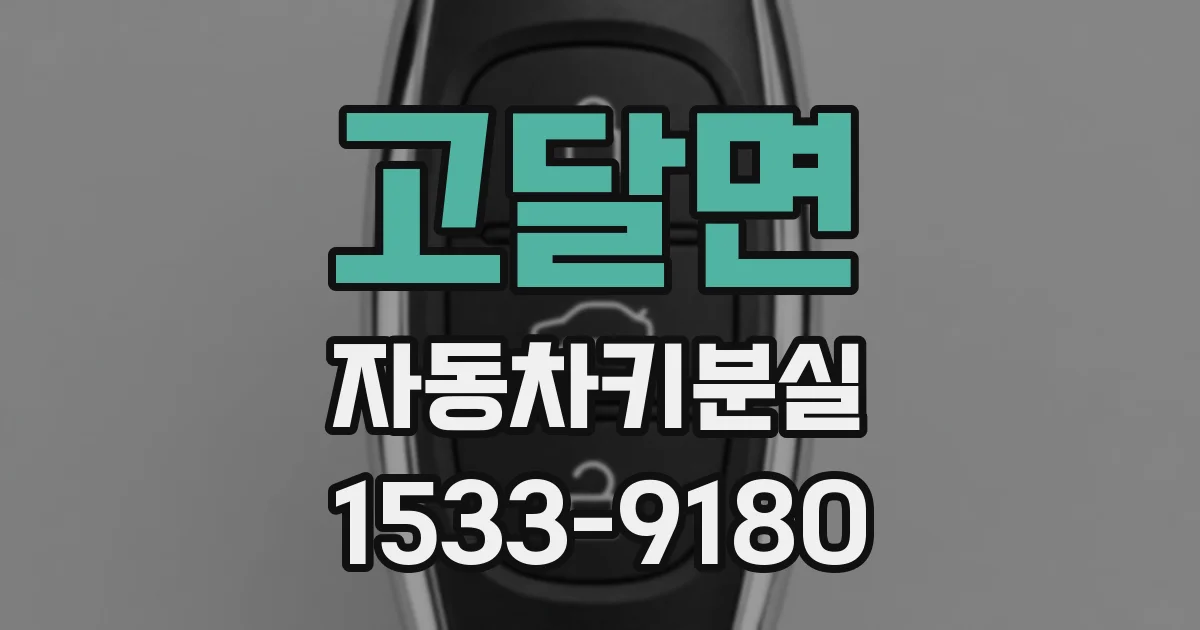 고달면 자동차키분실