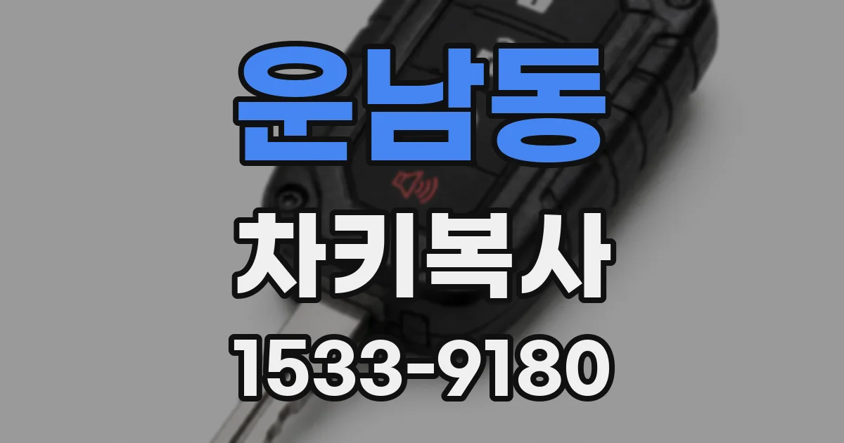 운남동 차키복사