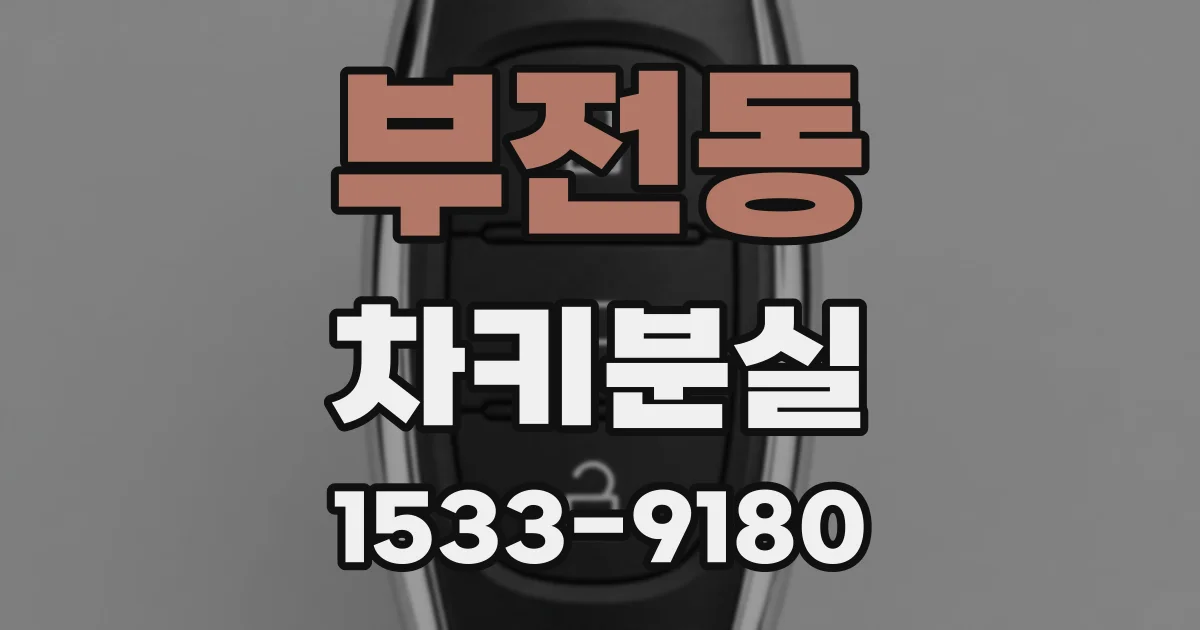 부전동 차키분실