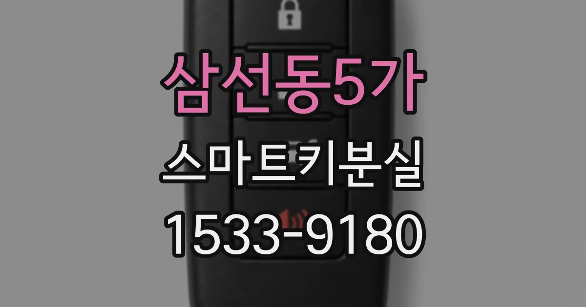 삼선동5가 스마트키분실