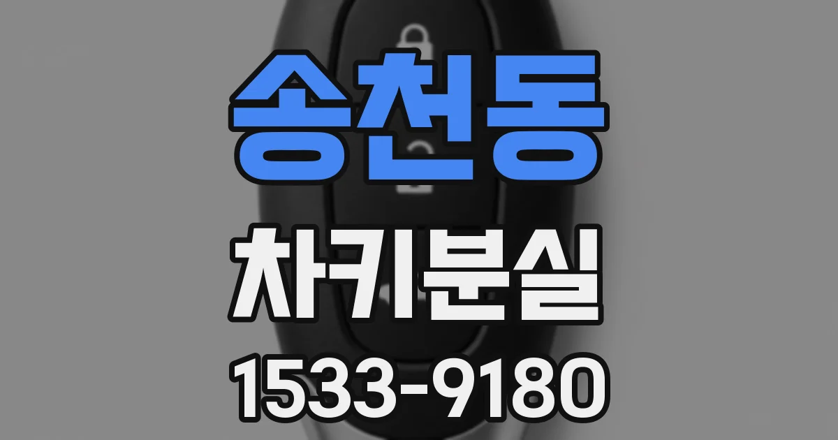 송천동 차키분실