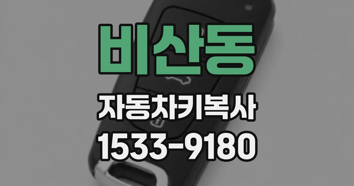 비산동 자동차키복사