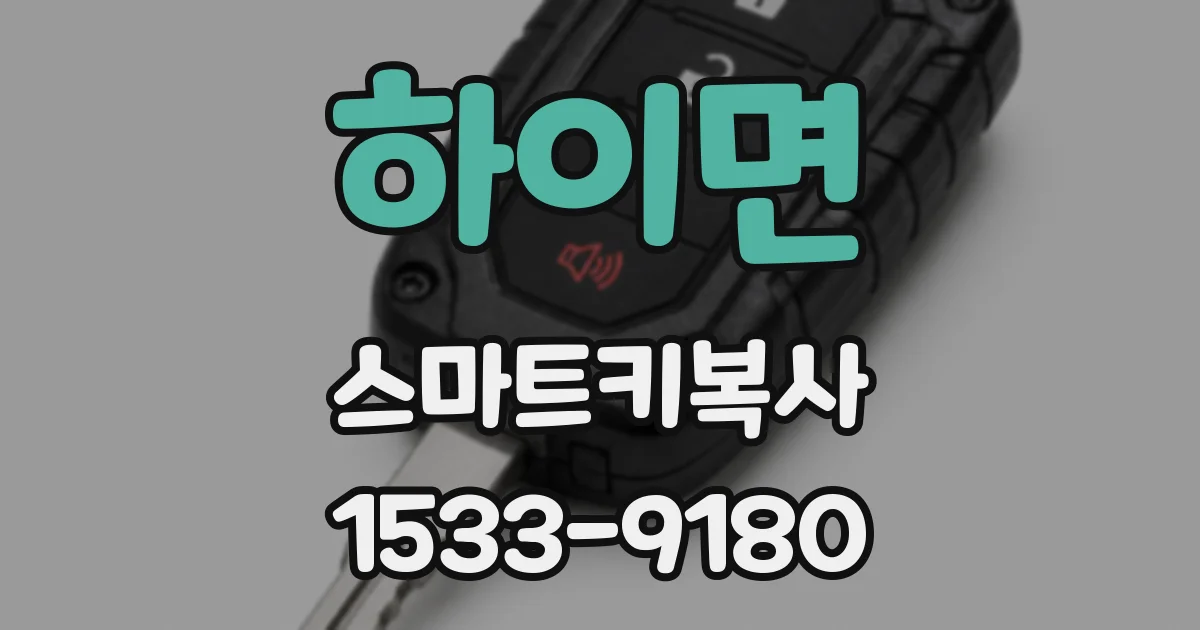 하이면 스마트키복사