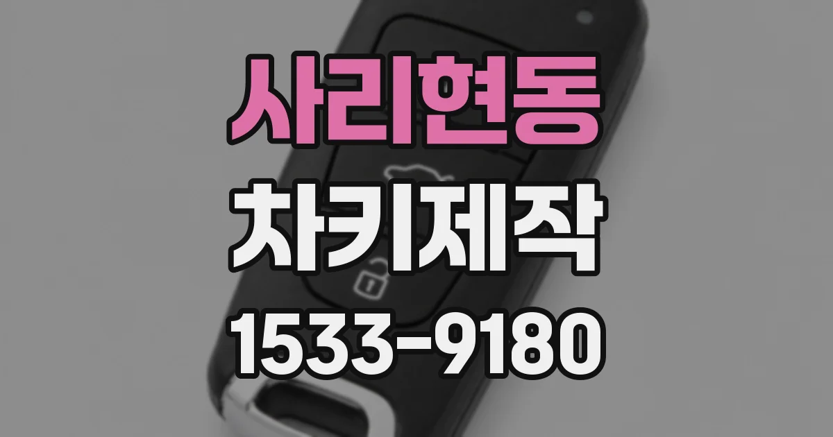 사리현동 차키제작
