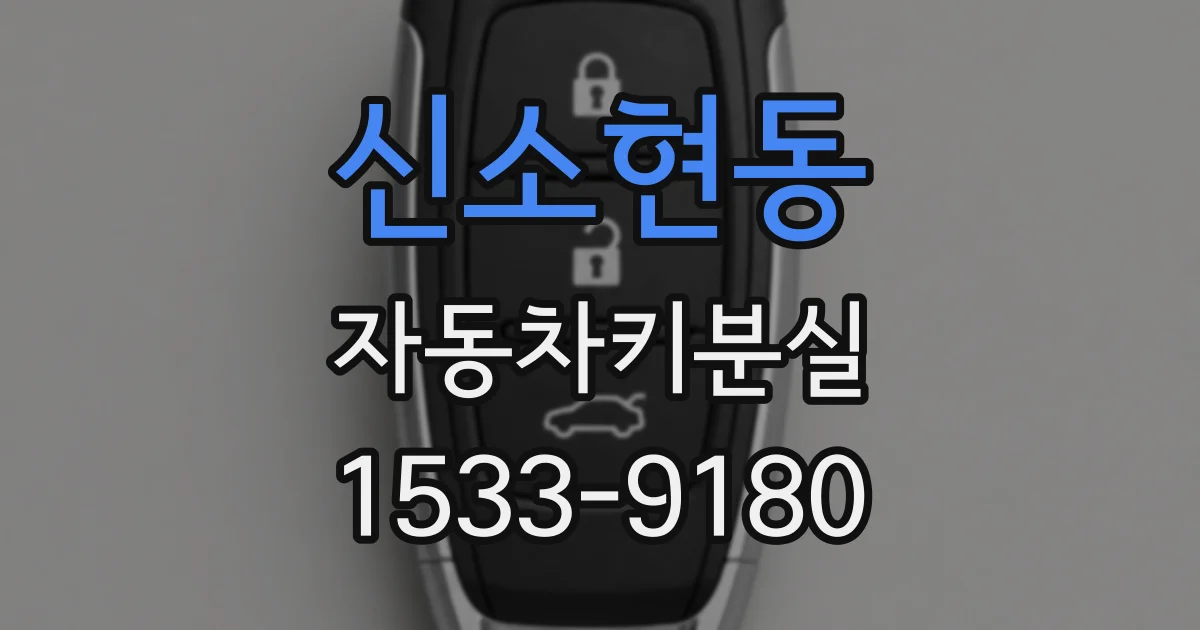 신소현동 자동차키분실