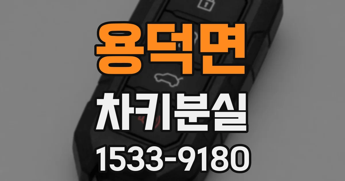 용덕면 차키분실