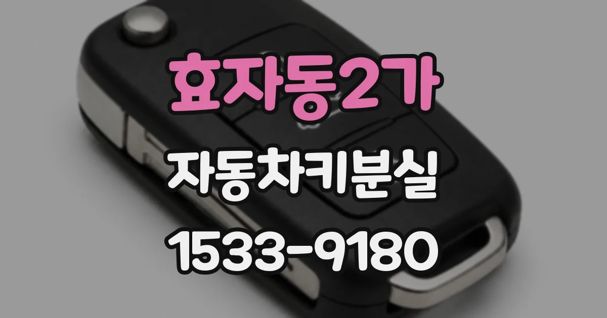 효자동2가 자동차키분실