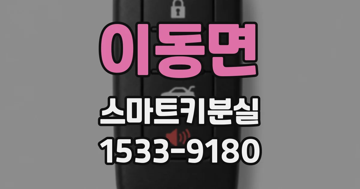 이동면 스마트키분실