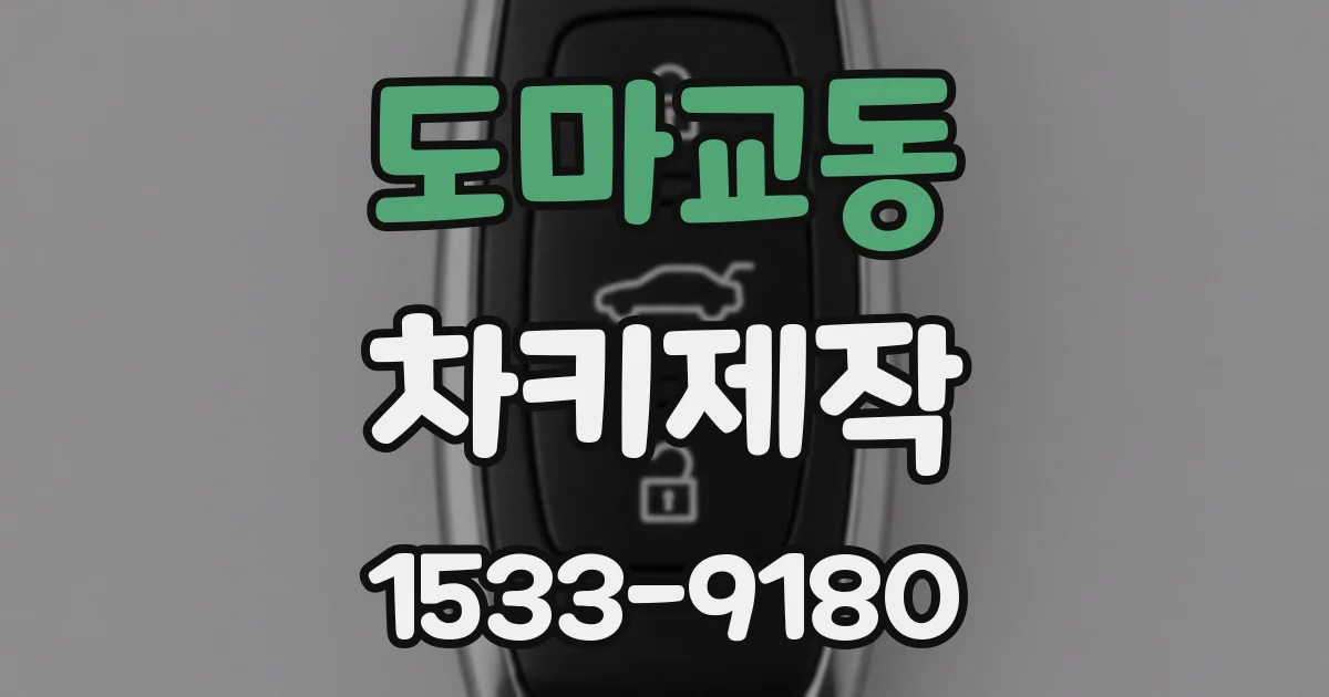 도마교동 차키제작