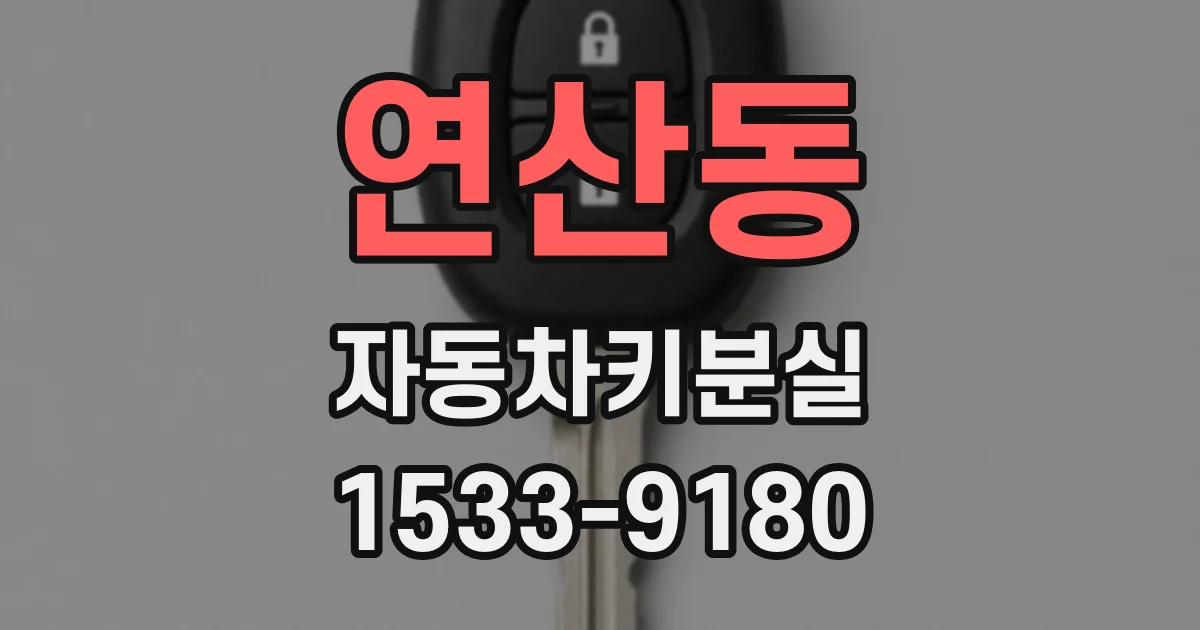 연산동 자동차키분실