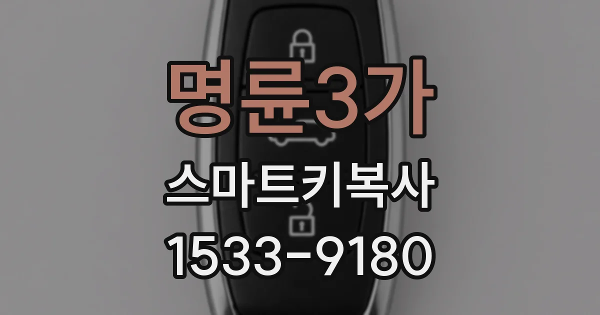 명륜3가 스마트키복사