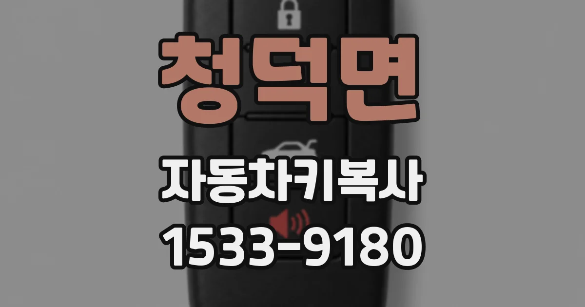 청덕면 자동차키복사