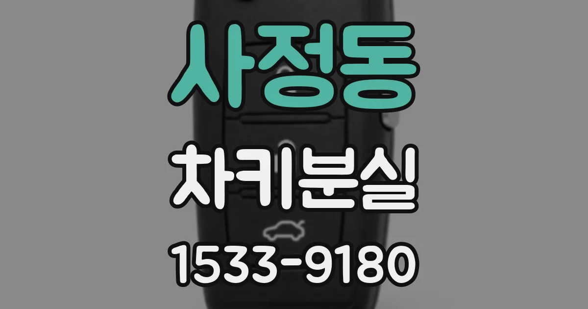 사정동 차키분실