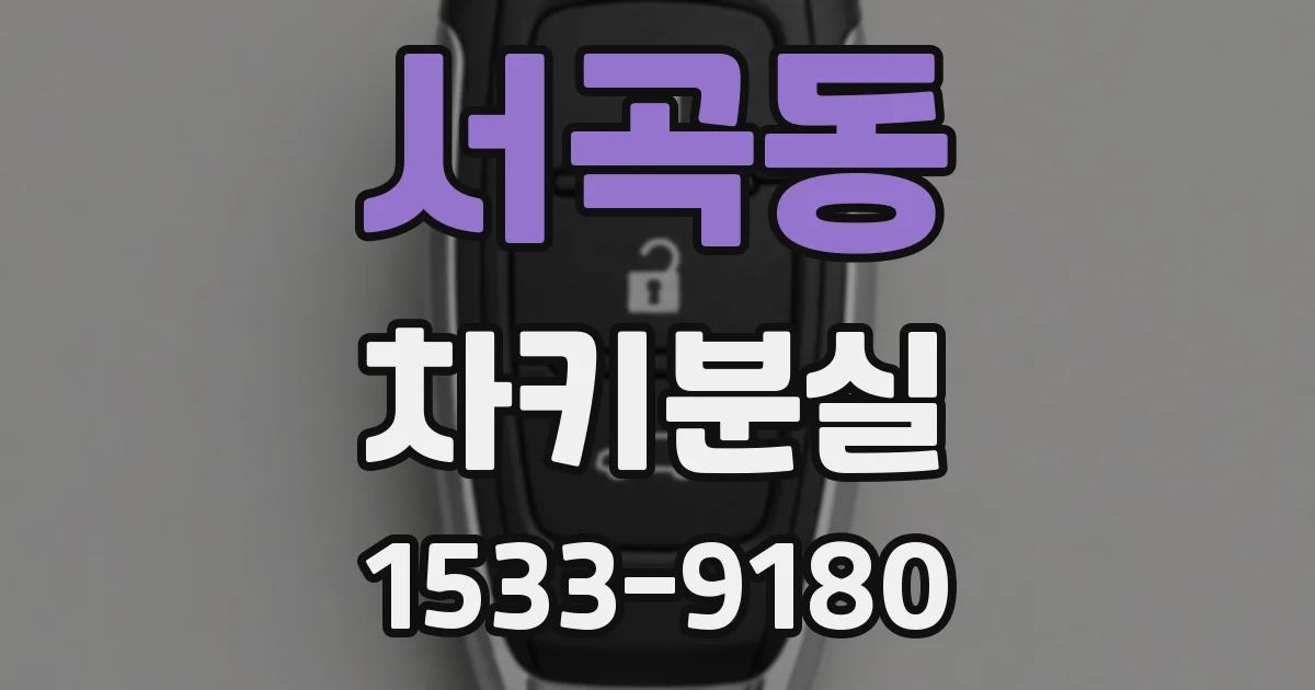 서곡동 차키분실