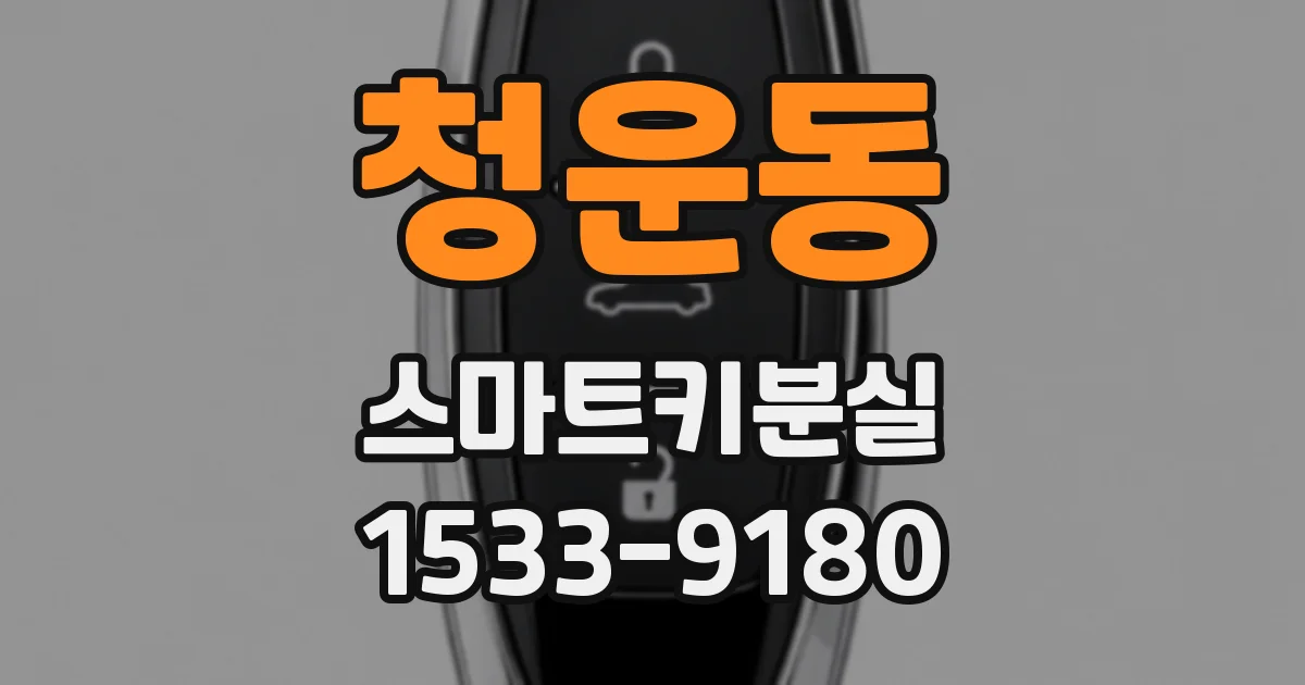 청운동 스마트키분실