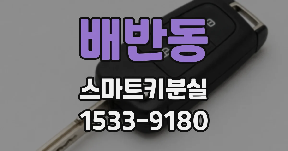 배반동 스마트키분실