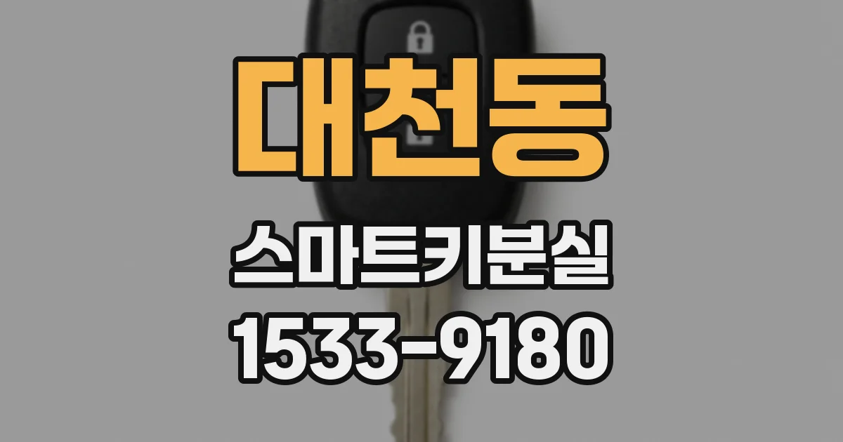 대천동 스마트키분실