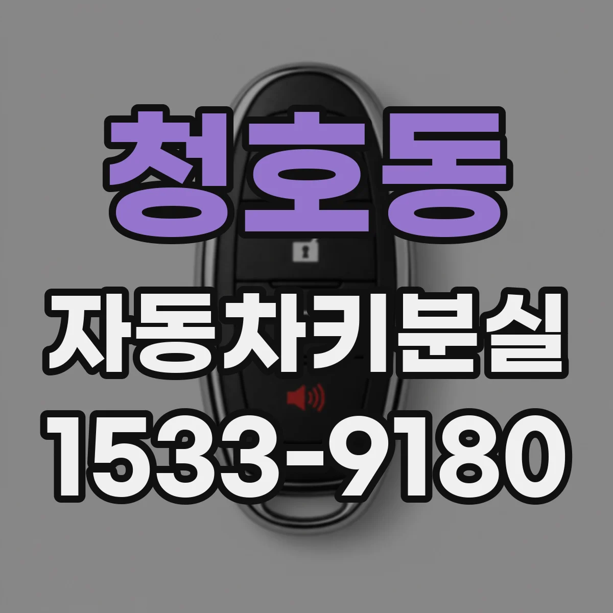 청호동 자동차키분실