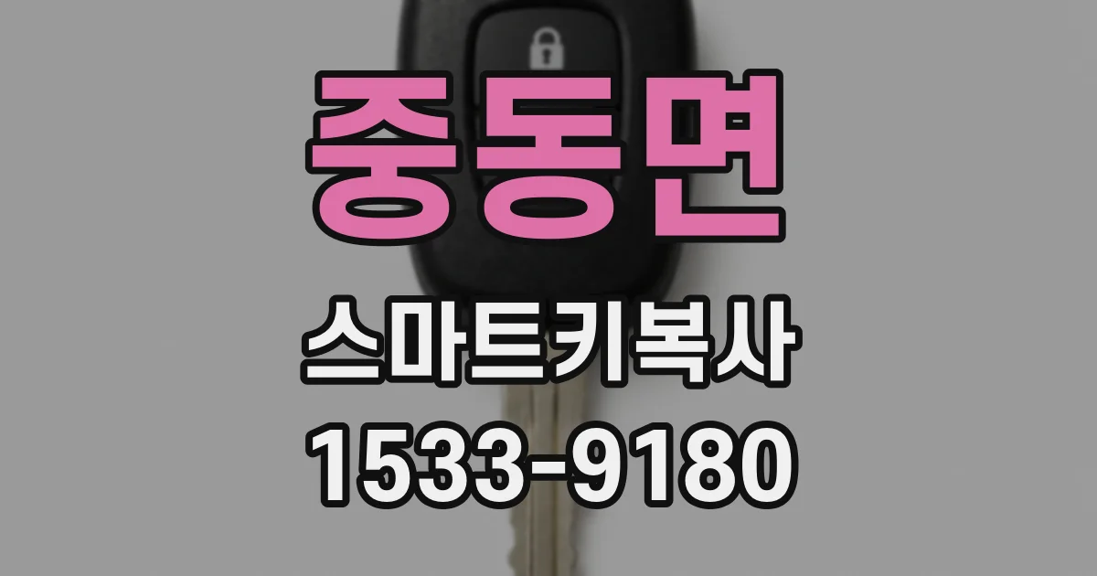 중동면 스마트키복사