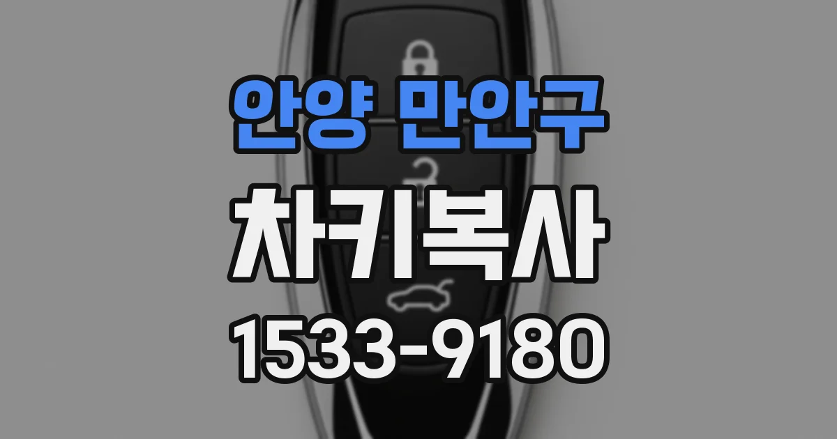 안양 만안구 차키복사