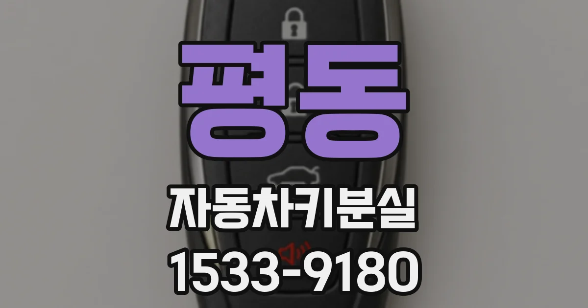 평동 자동차키분실