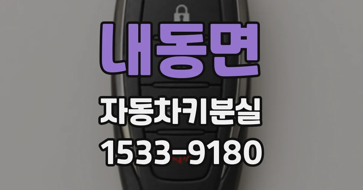 내동면 자동차키분실