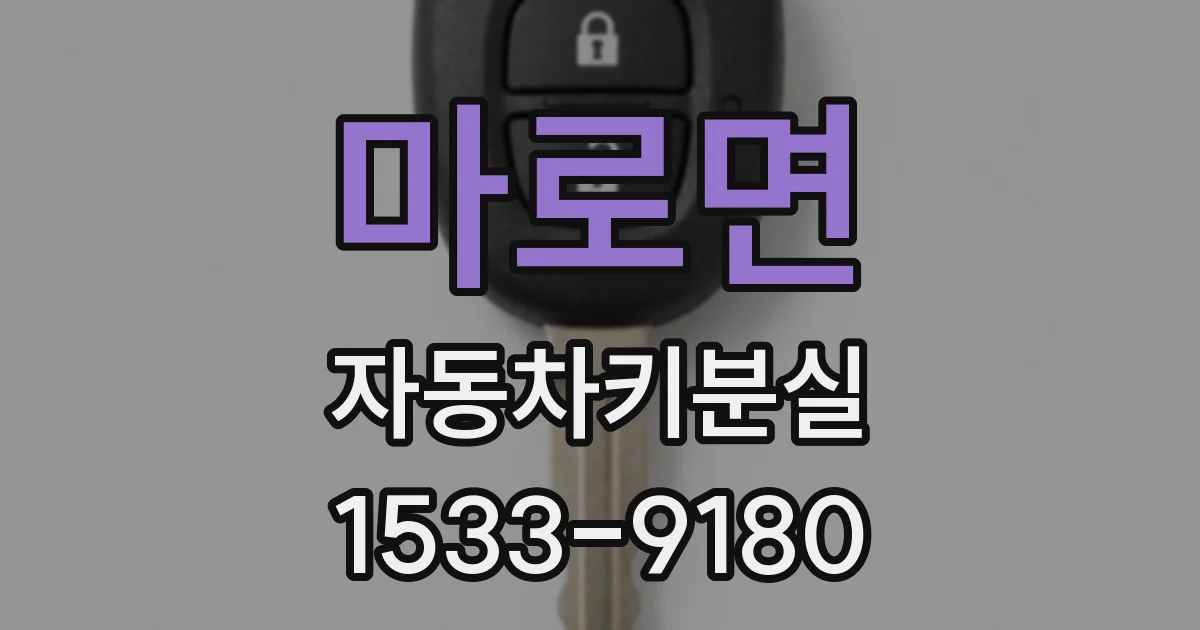 마로면 자동차키분실