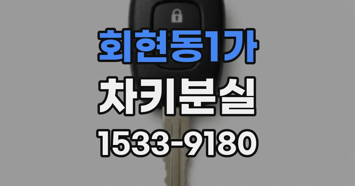 회현동1가 차키분실
