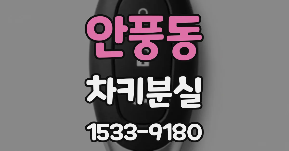 안풍동 차키분실